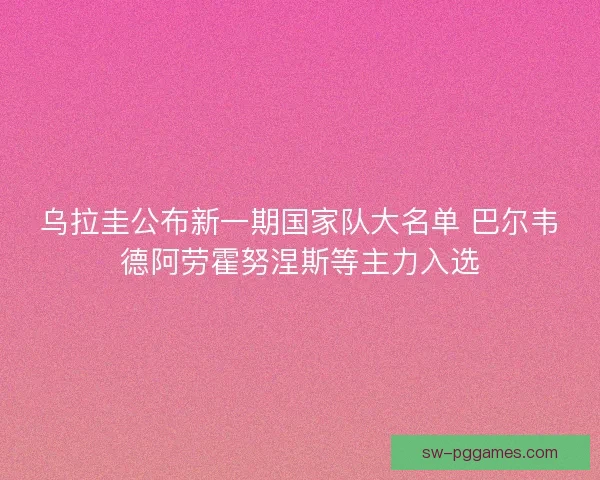 乌拉圭公布新一期国家队大名单 巴尔韦德阿劳霍努涅斯等主力入选